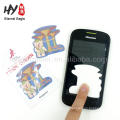 Hot sale mobile phone screen cleaner with paper card printed sticker